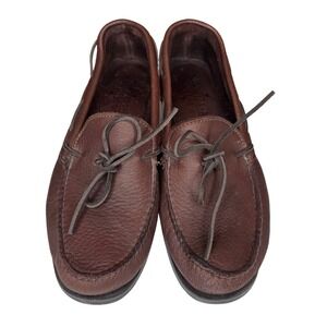 MINNETONKA Men's 11 Moosehide Moccasins Brown Soft Leather